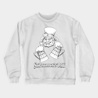 Leprechaiun and Beer Crewneck Sweatshirt